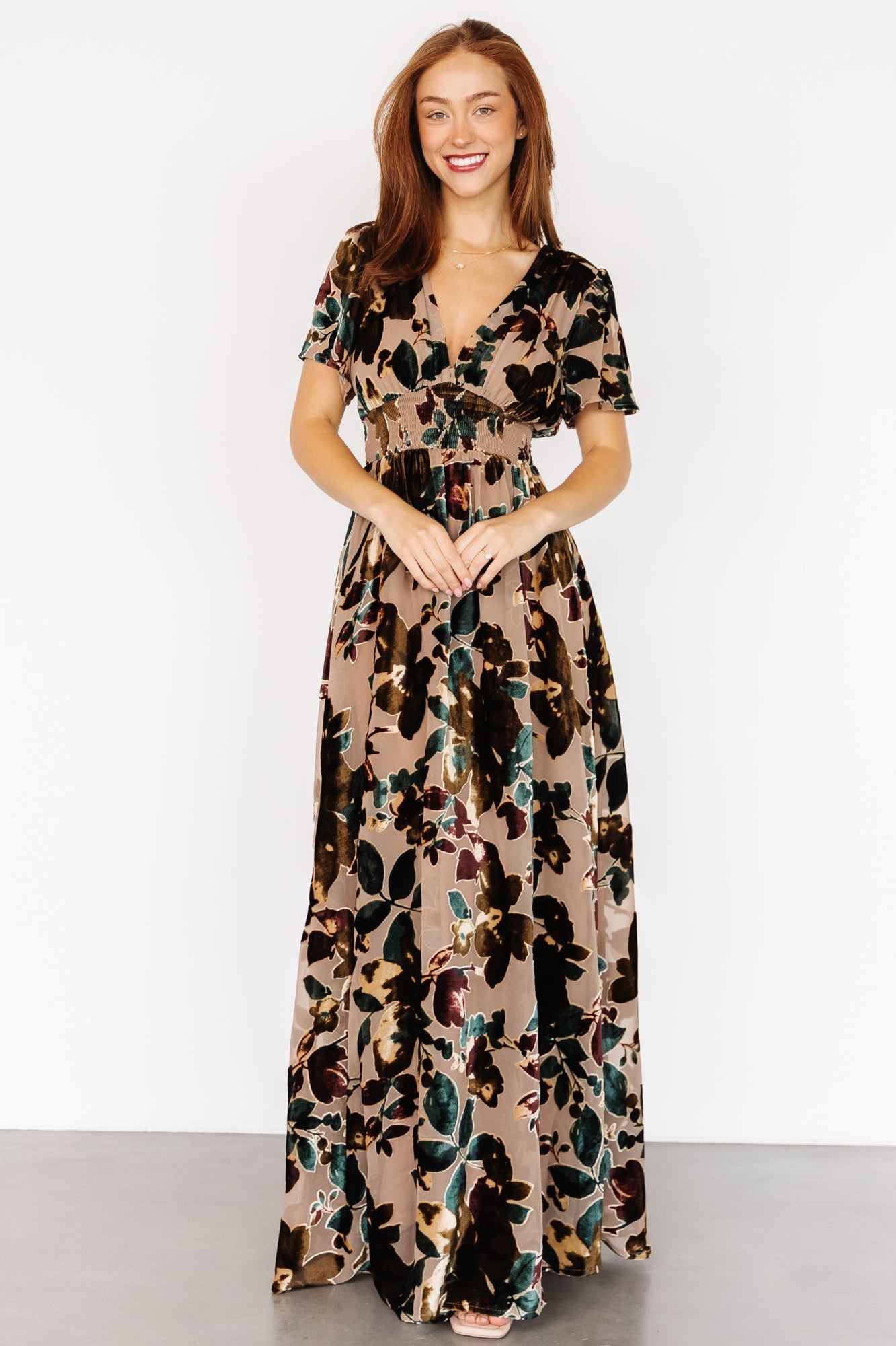 Valen Maxi Dress | Champagne Multi