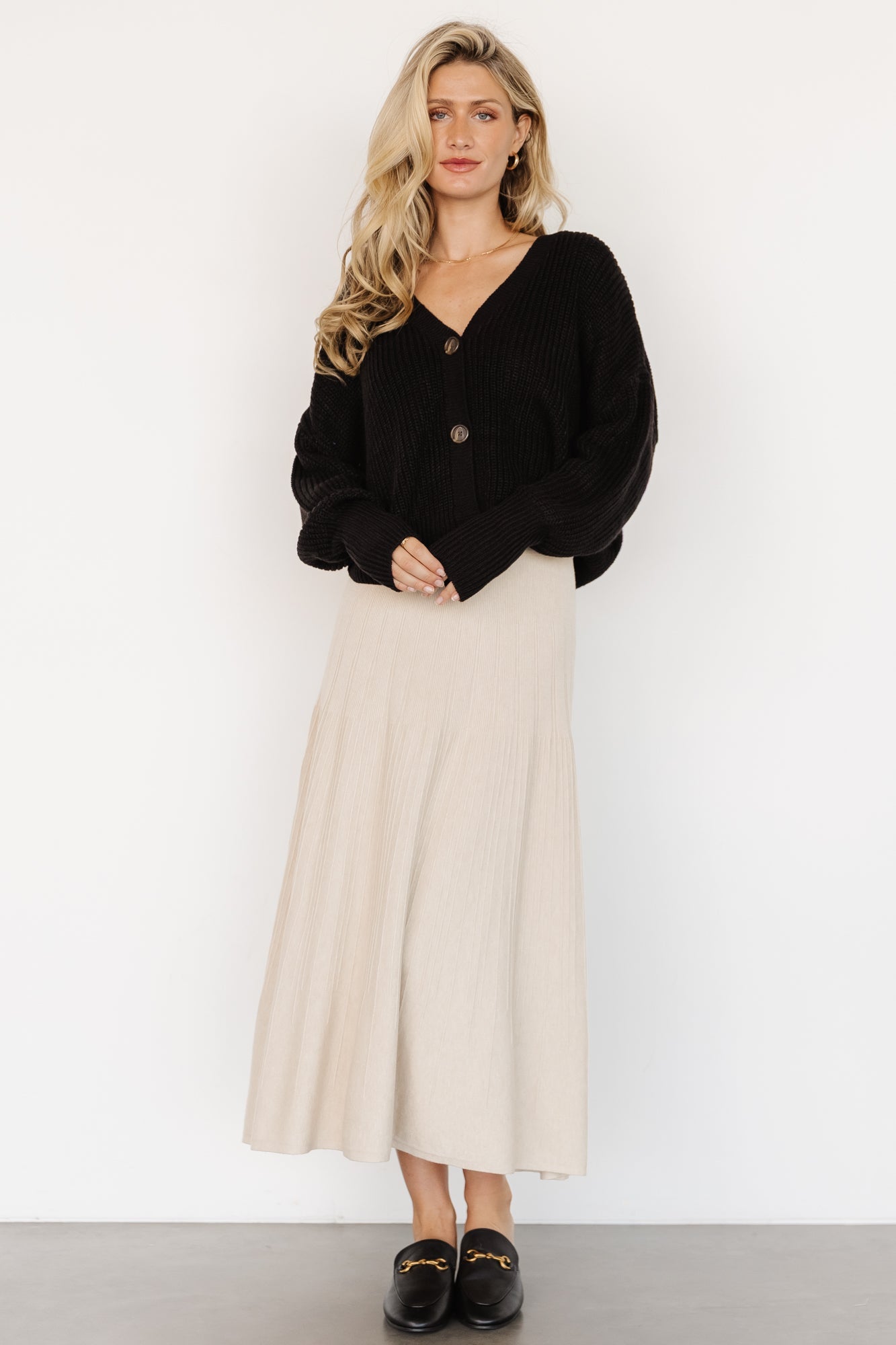 Carynn Knit Midi Skirt | Natural