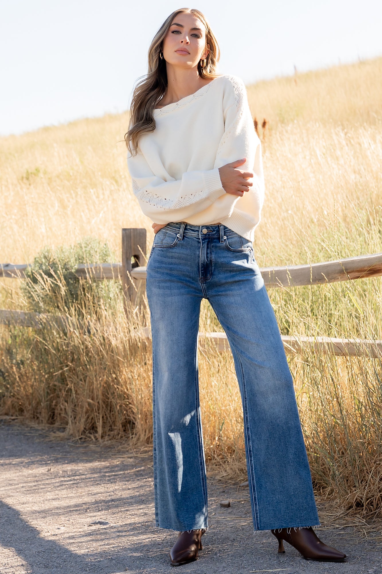 Noah High Rise Straight Leg Jeans | Medium Wash