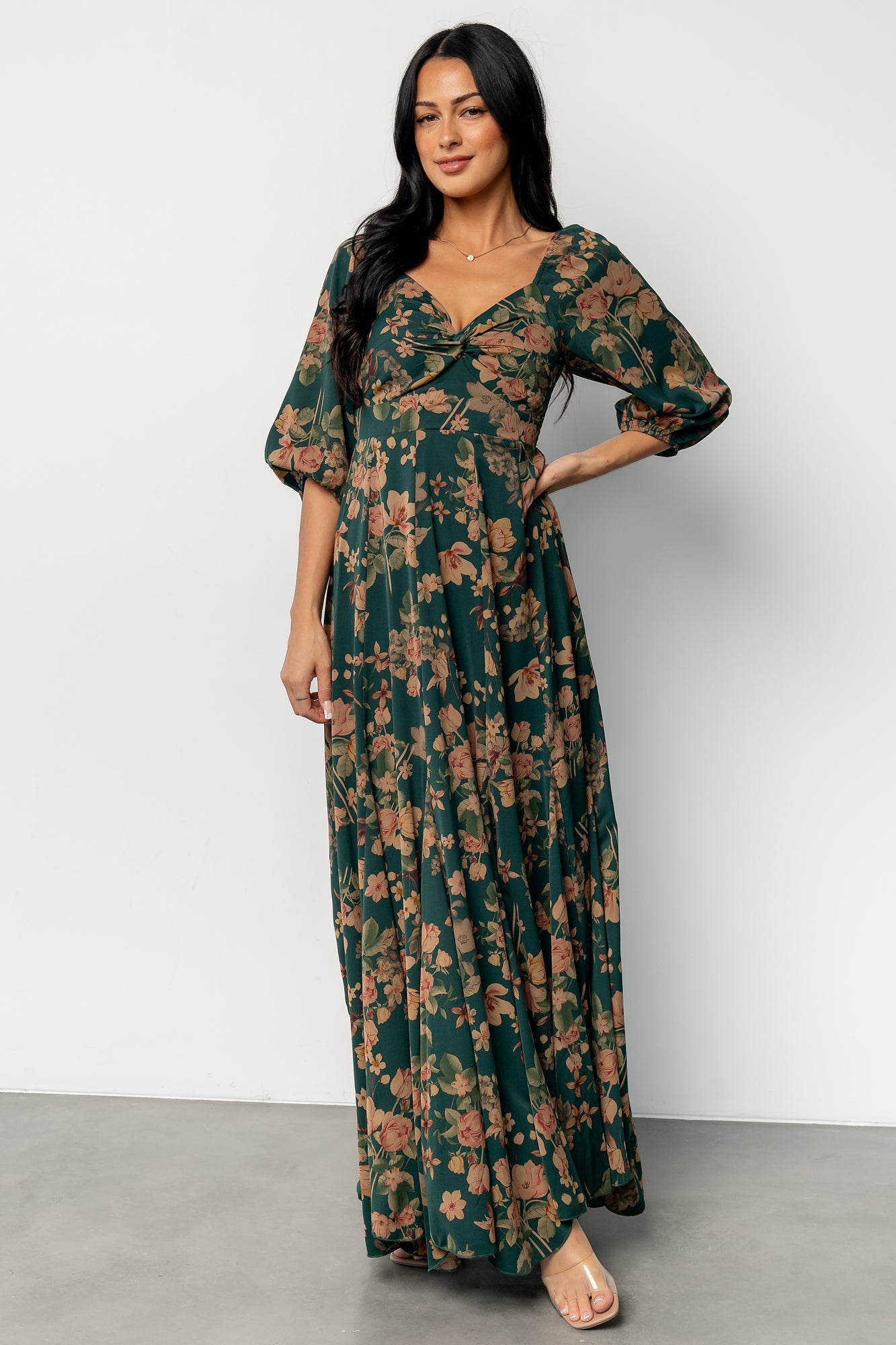 Liesel Maxi Dress | Green + Copper Floral