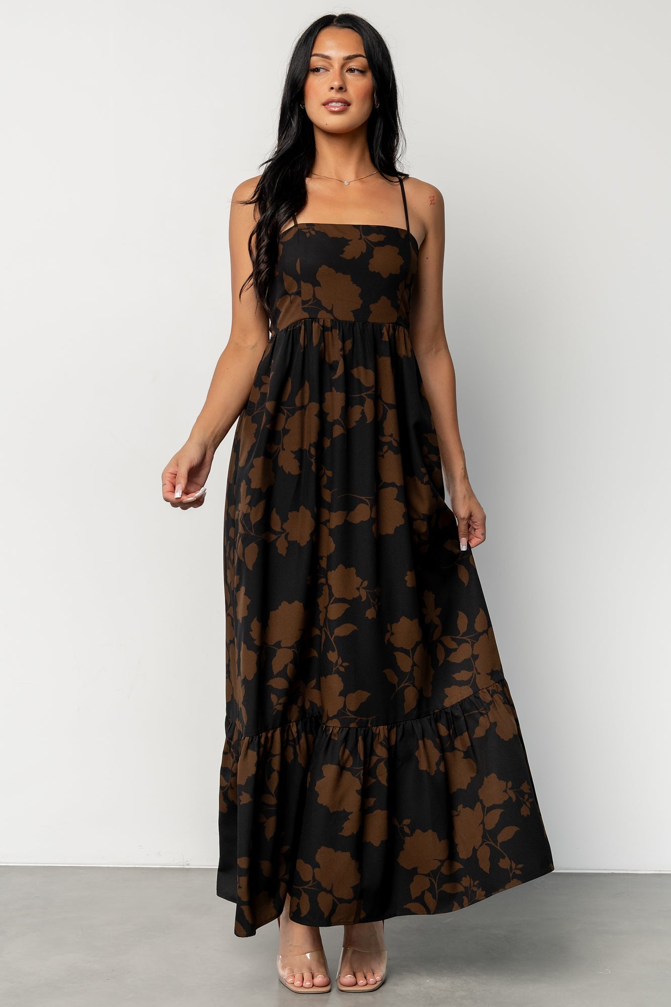 Regan Tank Maxi Dress | Espresso Print