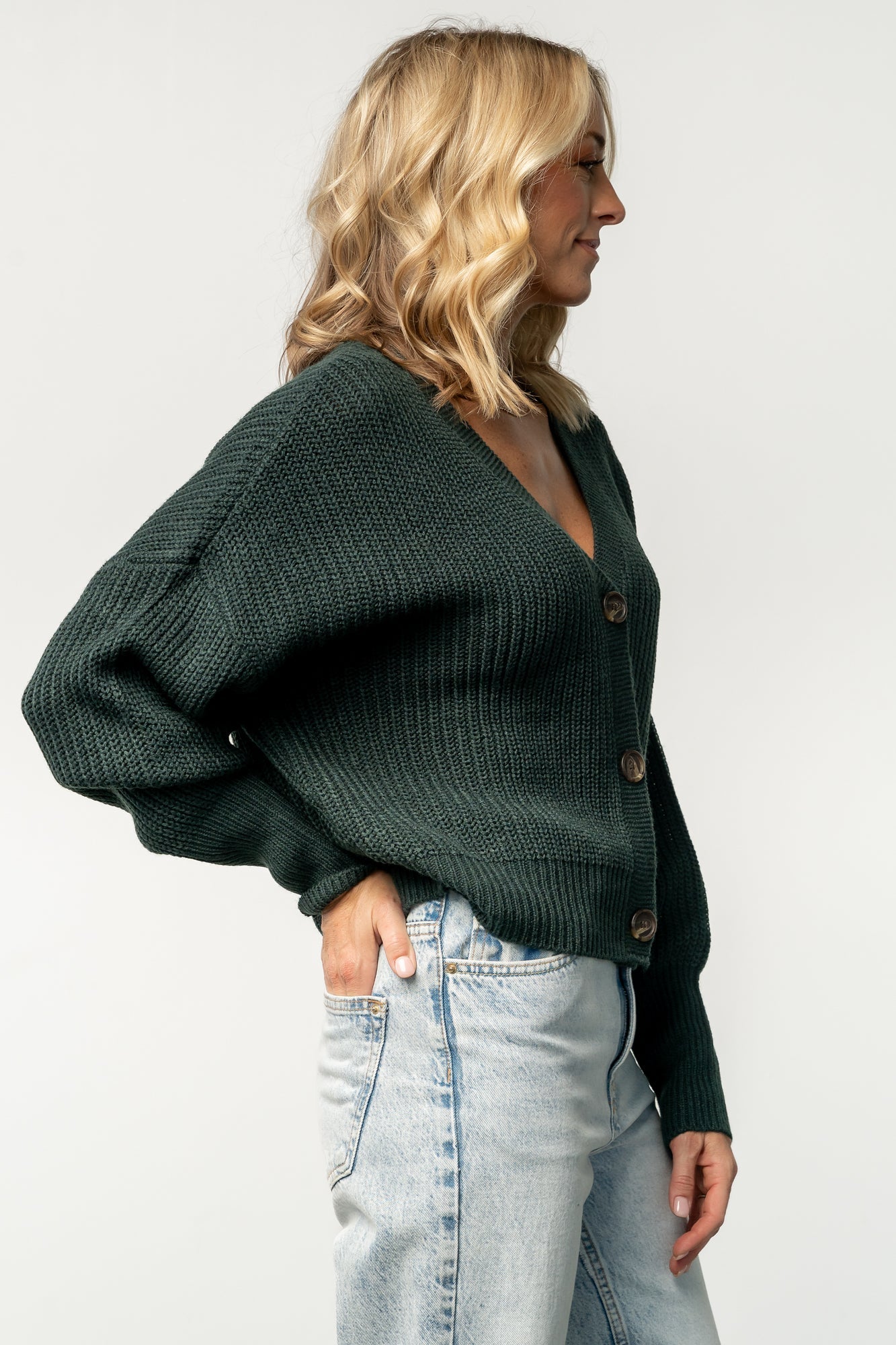 Gracie Knit Cardigan | Dark Green