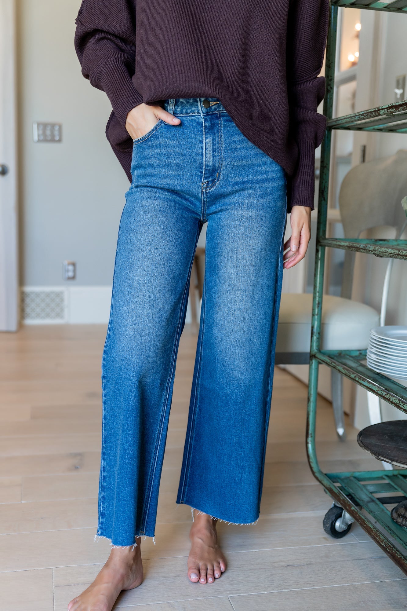 Kirby High Rise Wide Leg Jeans | Medium Wash