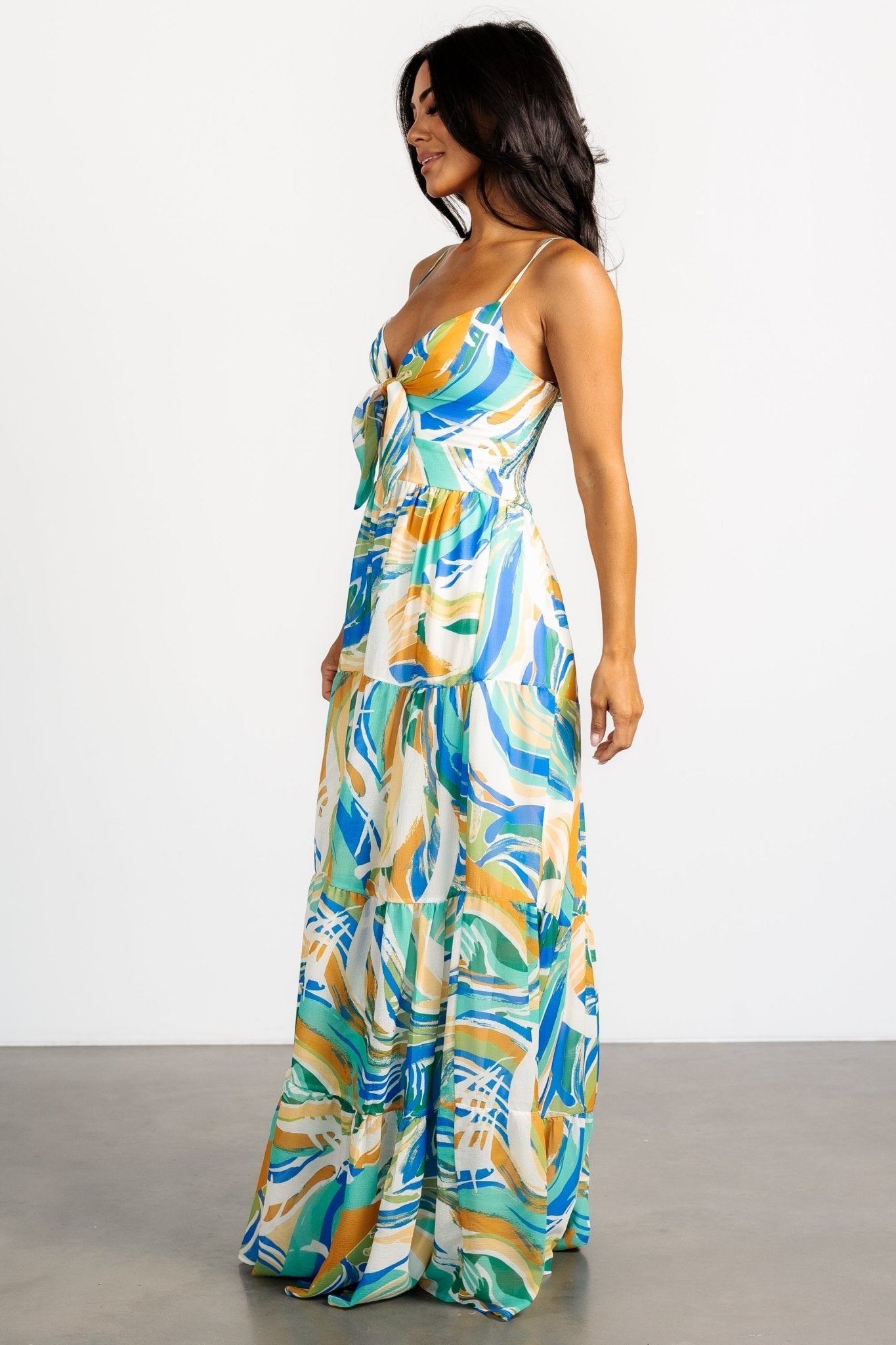 Alexis Maxi Dress | Blue Multi Print