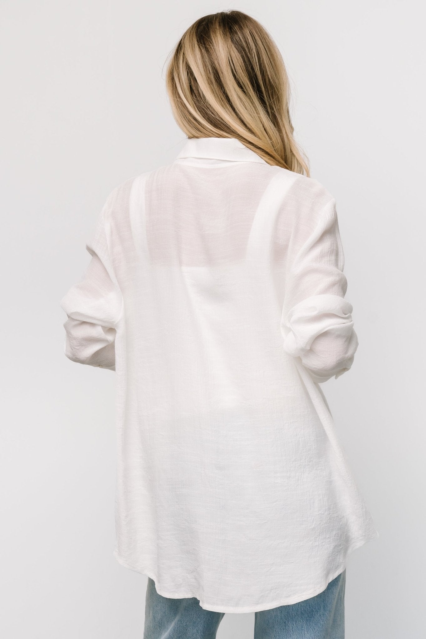 Breck Button Up Top | Off White