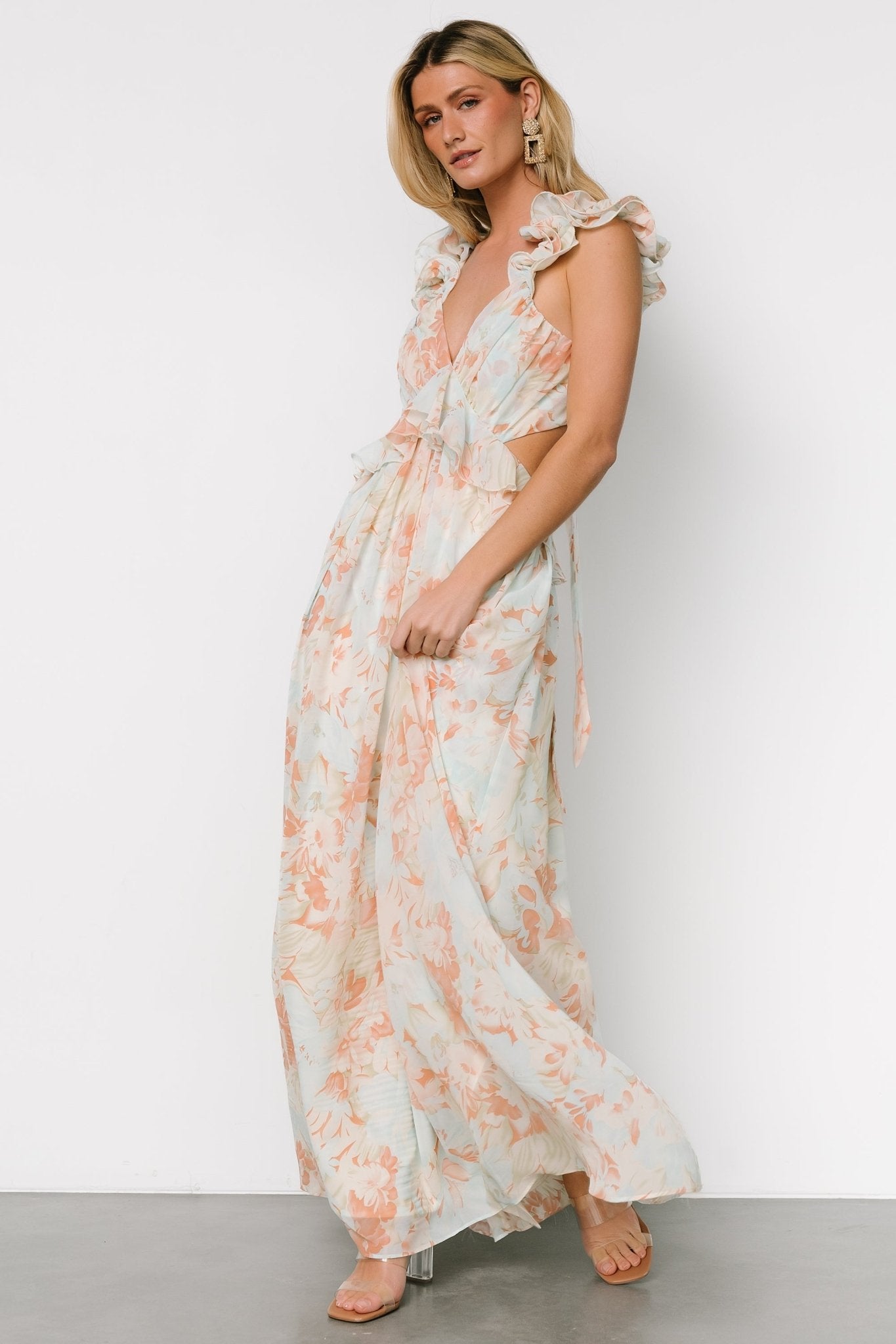 Brigitta Maxi Dress | Mint Floral