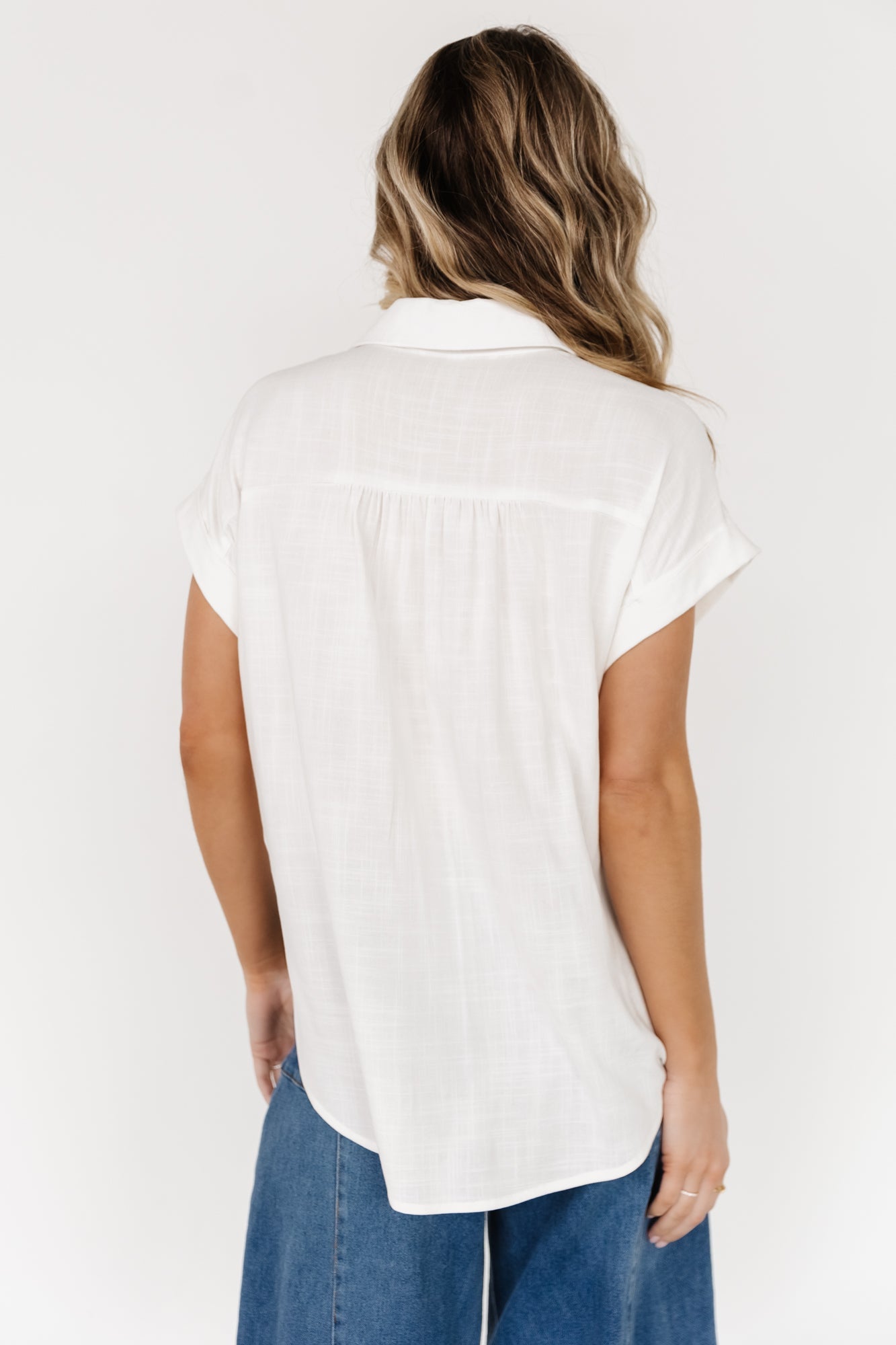 Clarke Button Up Top | Off White