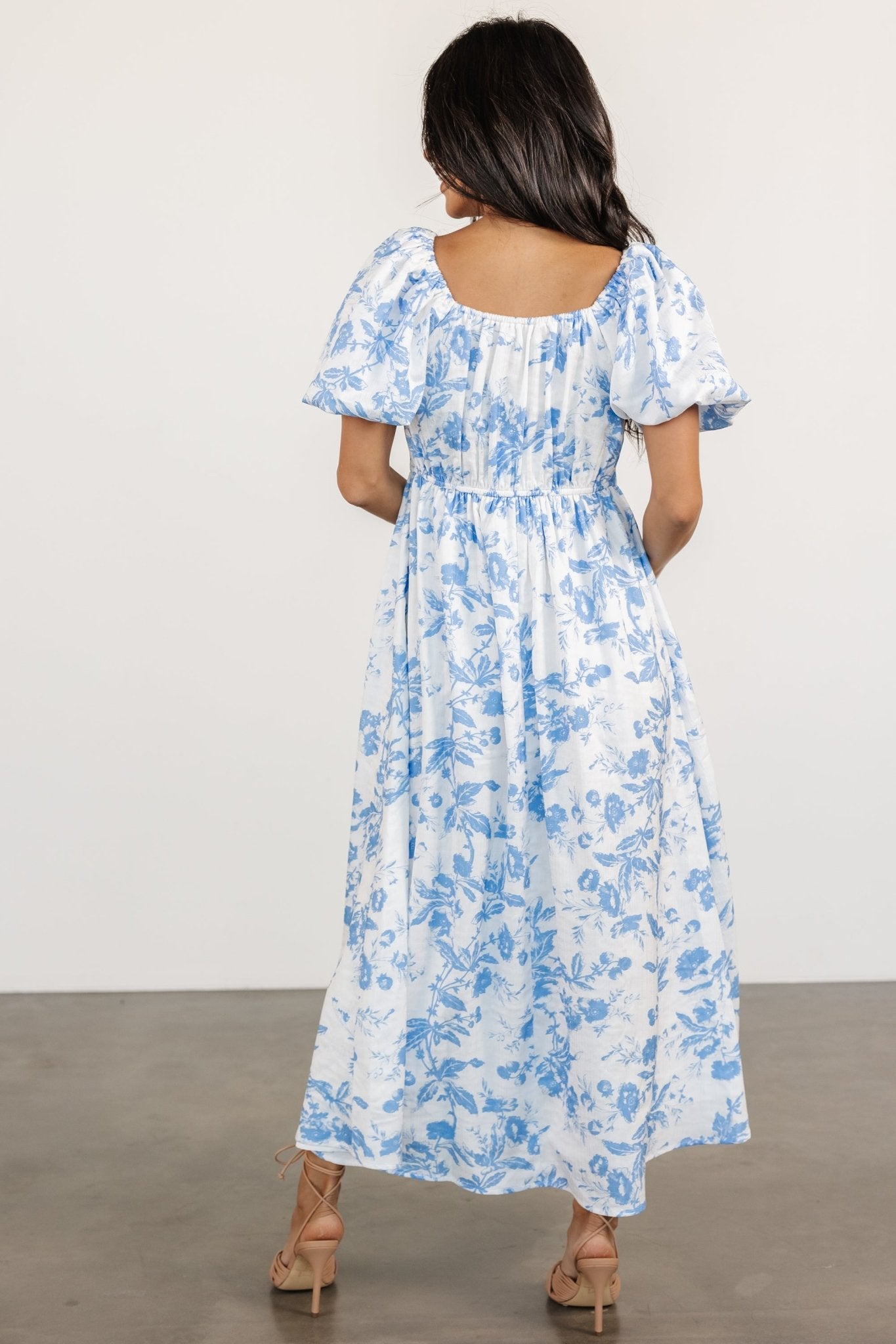 Graceland Maxi Dress | White + Blue Floral