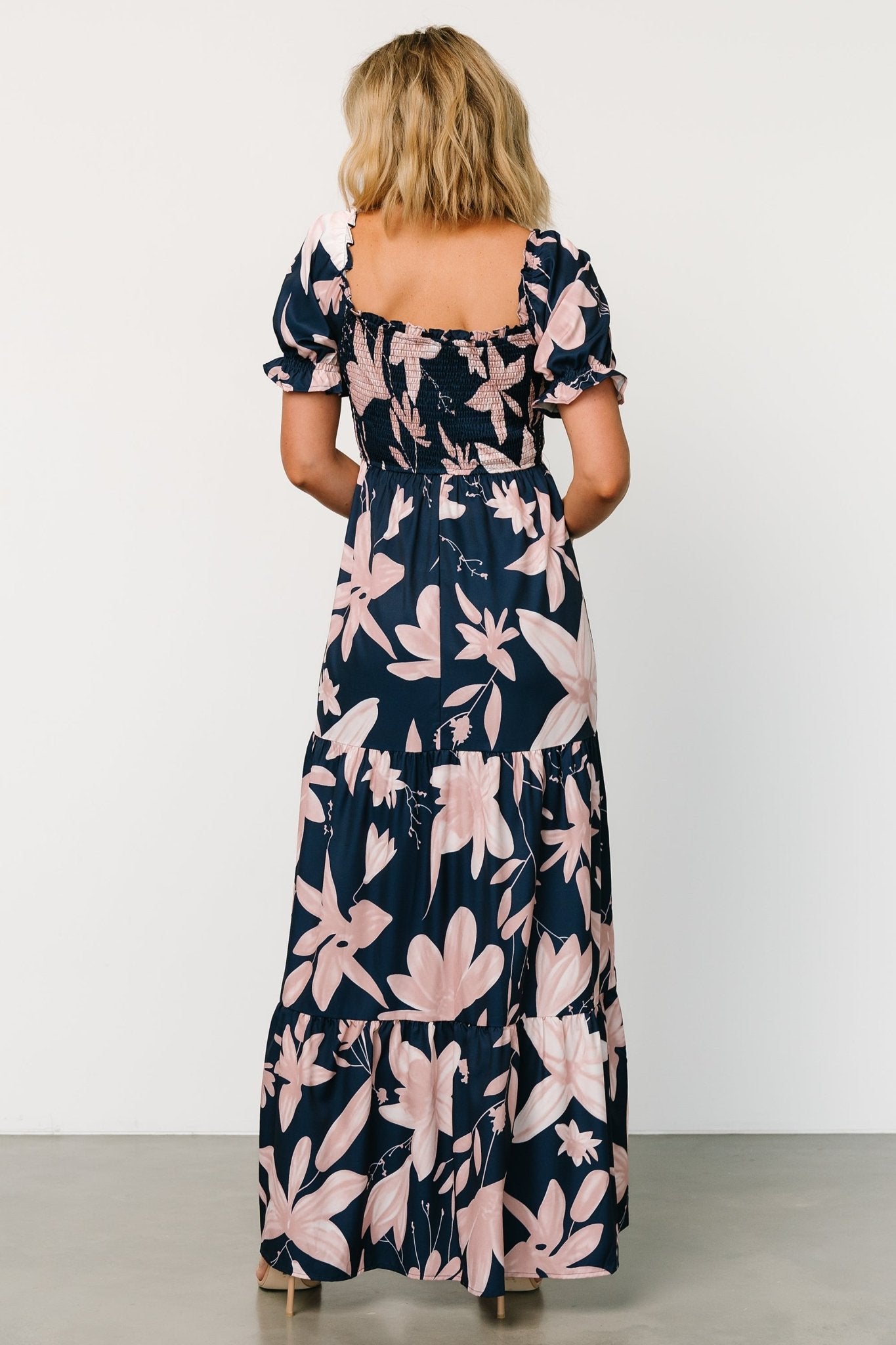 Hilaria Maxi Dress | Navy + Blush