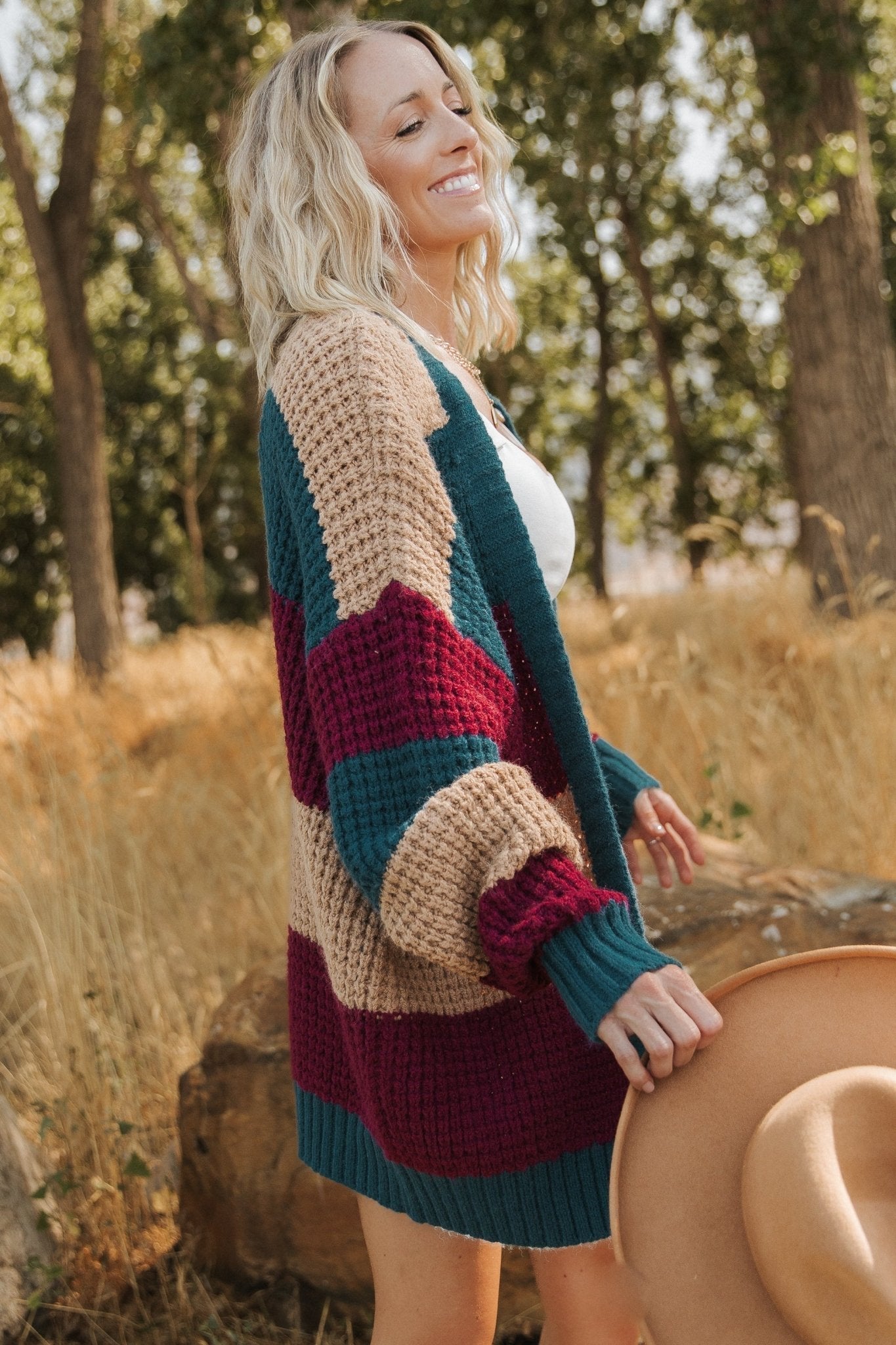Jonah Chunky Knit Cardigan | Deep Topaz Multi
