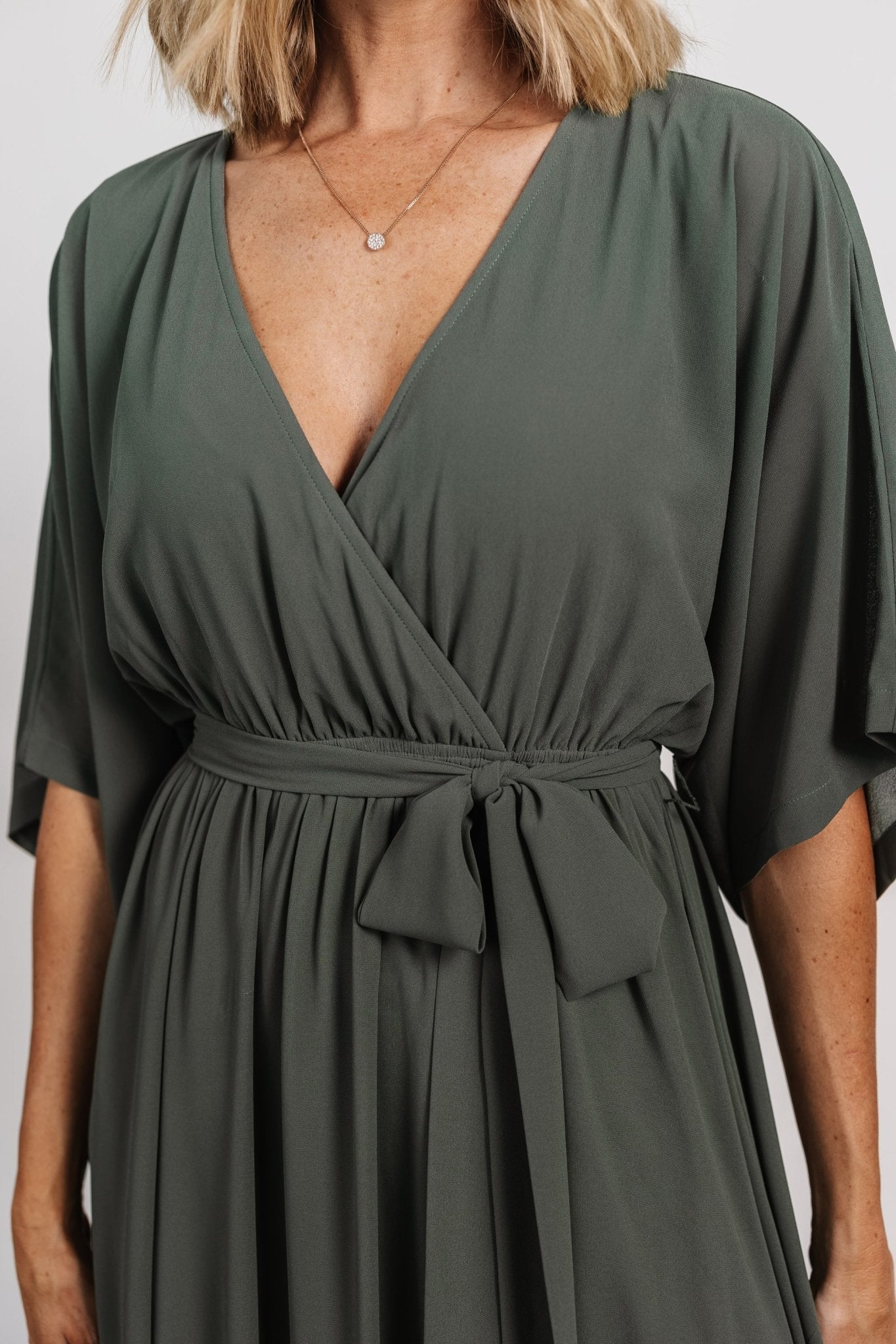 Kia Kimono Maxi Dress | Dark Sage
