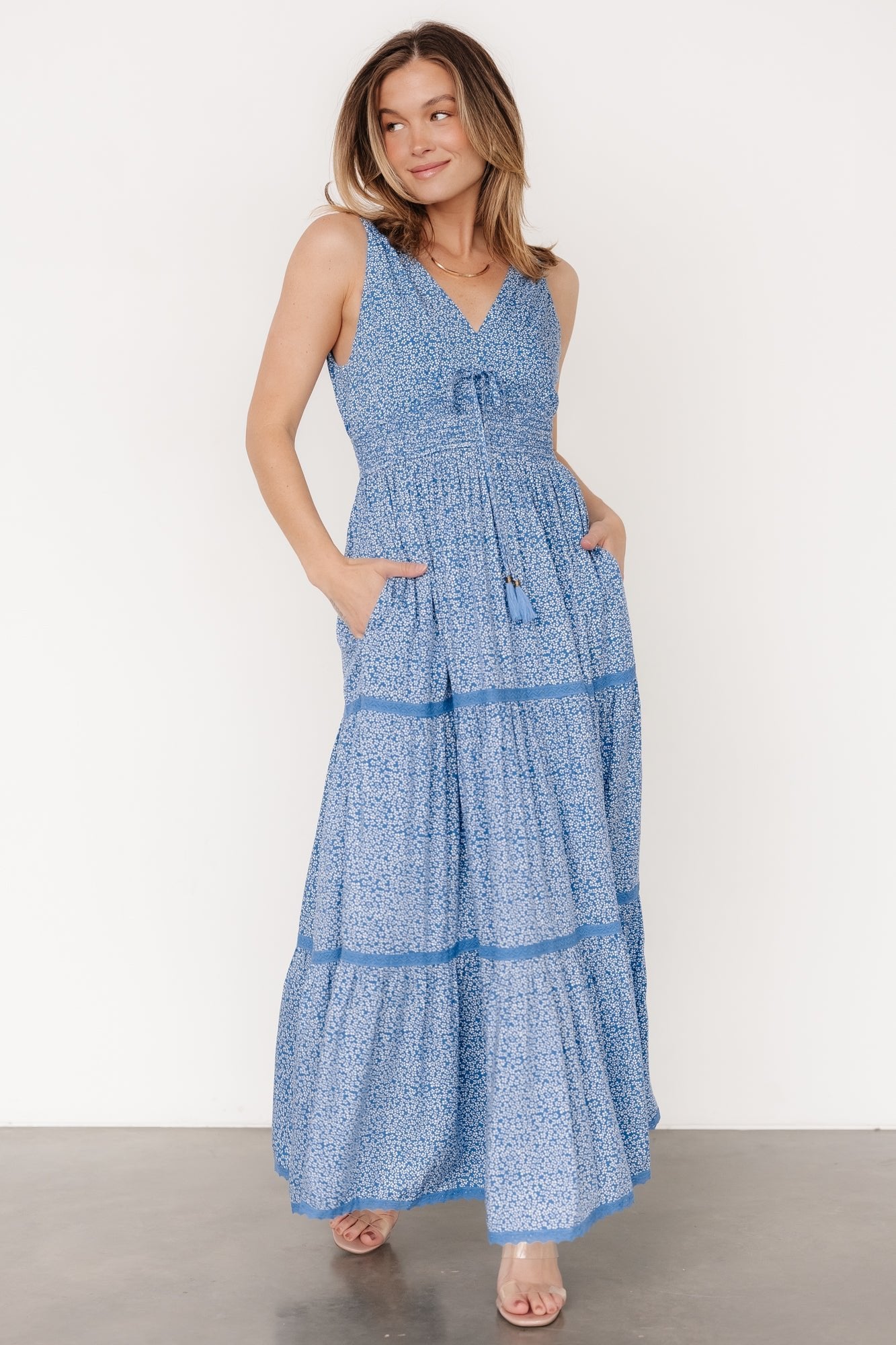 Lauren Maxi Dress | Blue Floral