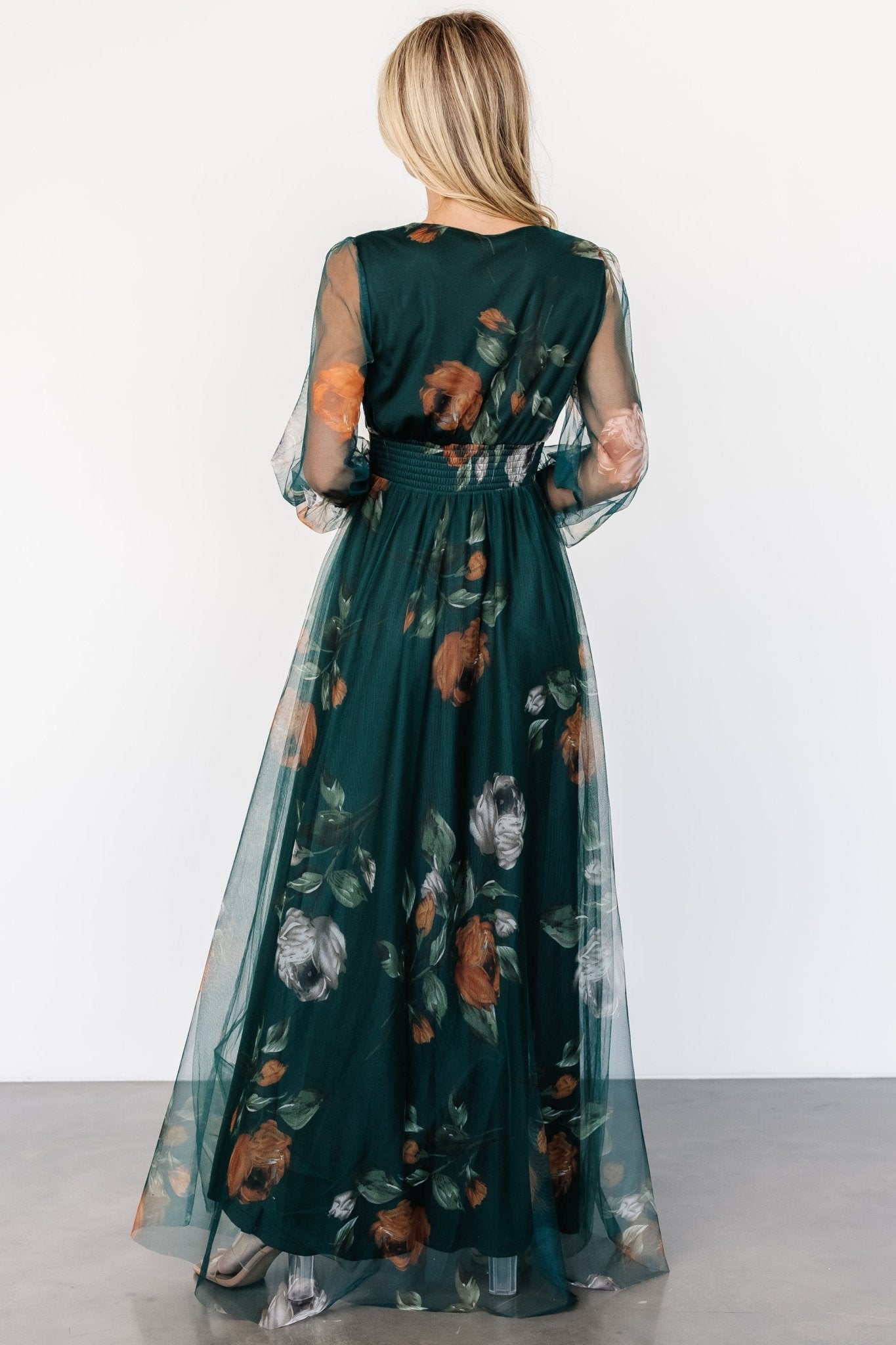 Layla Tulle Maxi Dress | Deep Topaz Floral