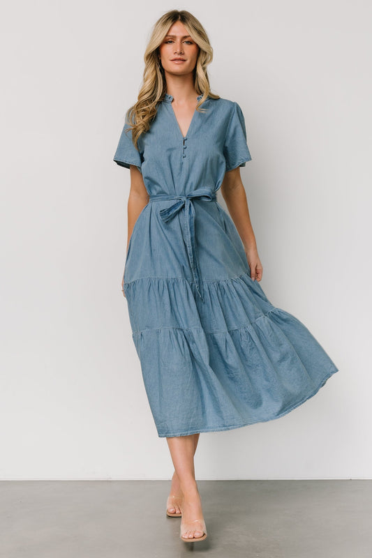 Lisa Midi Dress | Chambray