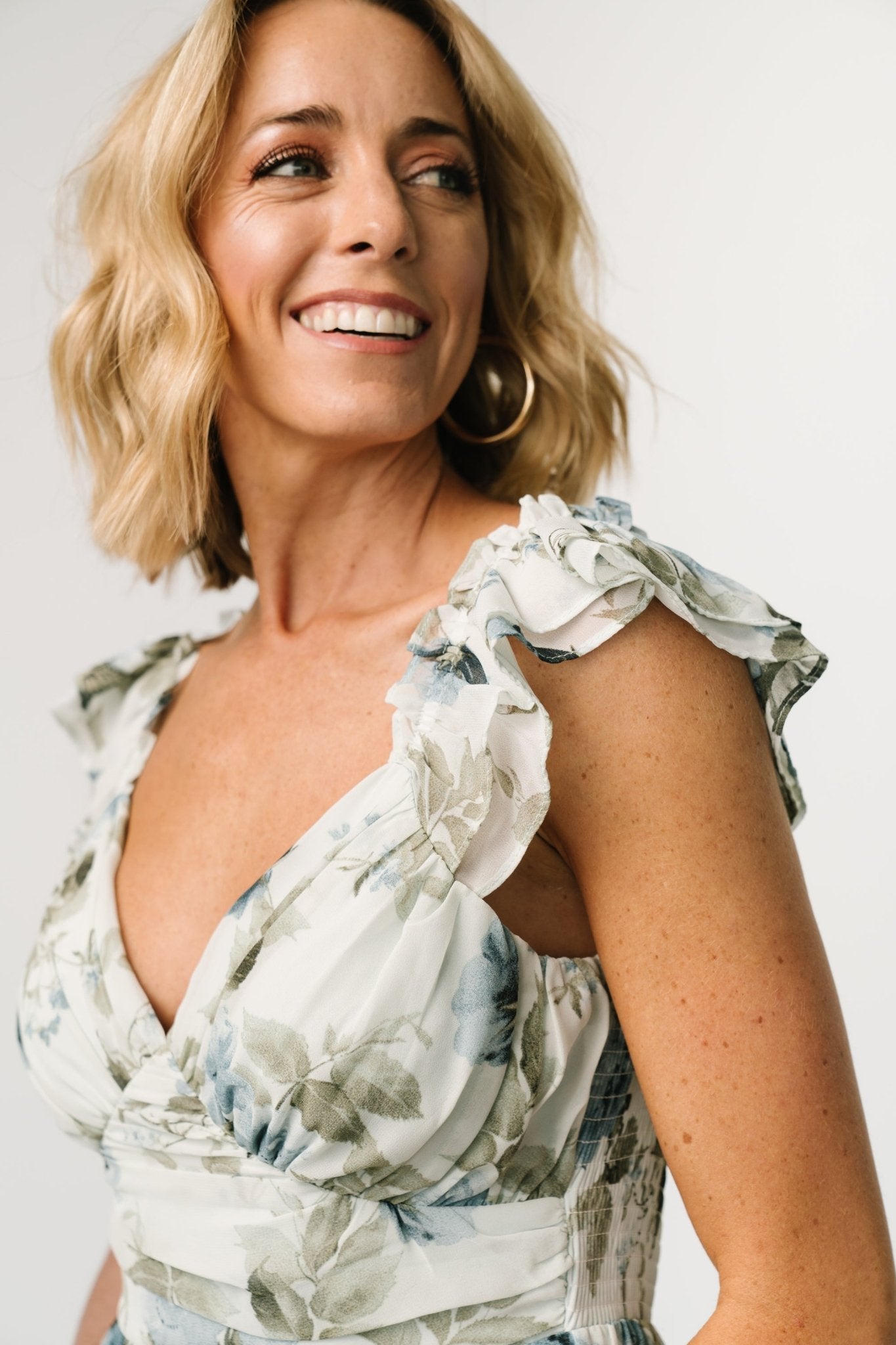 Martina Maxi Dress | Light Blue Floral