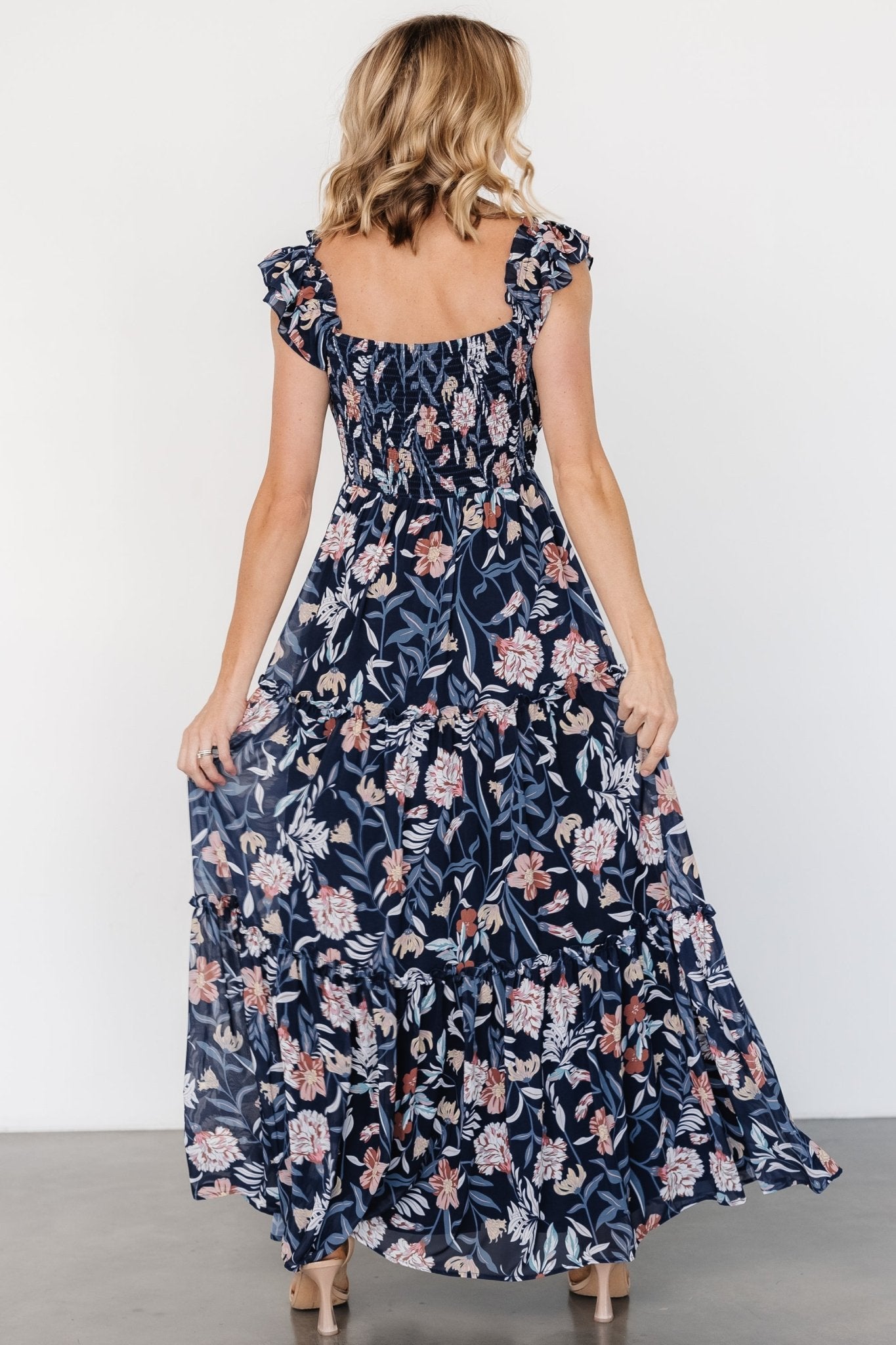 Martina Maxi Dress | Navy Multi