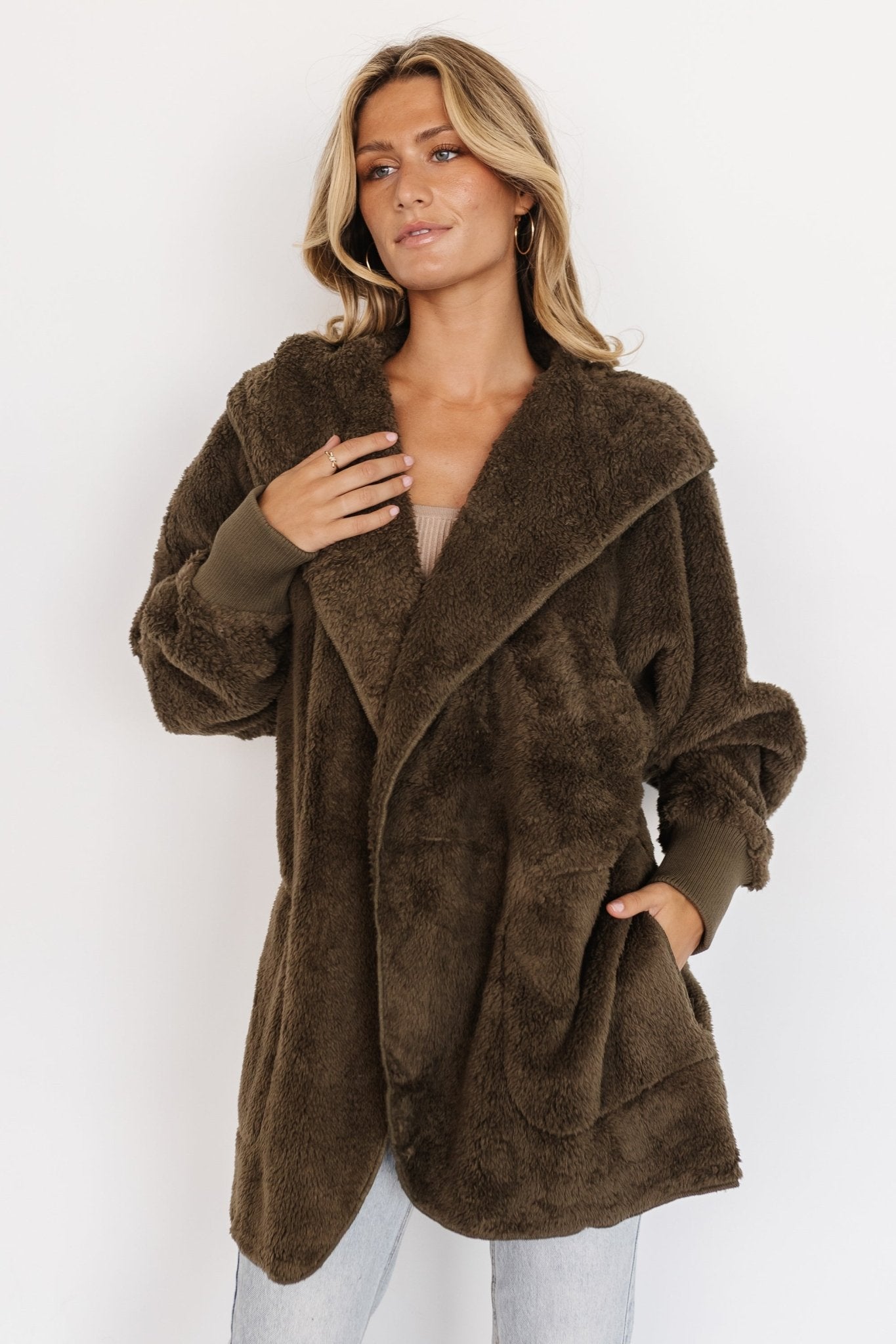 Melrose Teddy Jacket | Olive