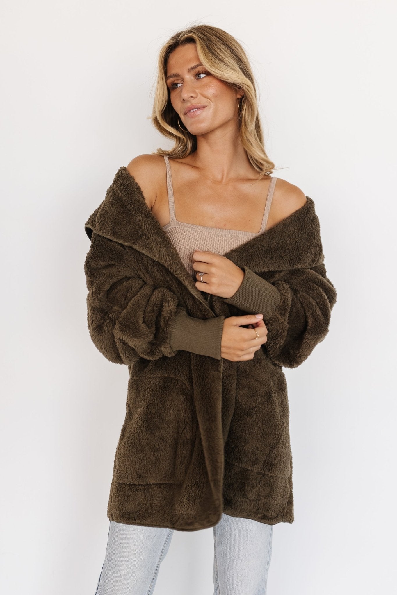 Melrose Teddy Jacket | Olive