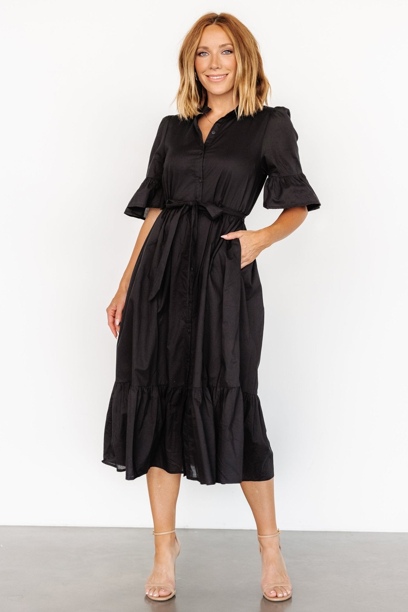 Mirielle Midi Dress | Black