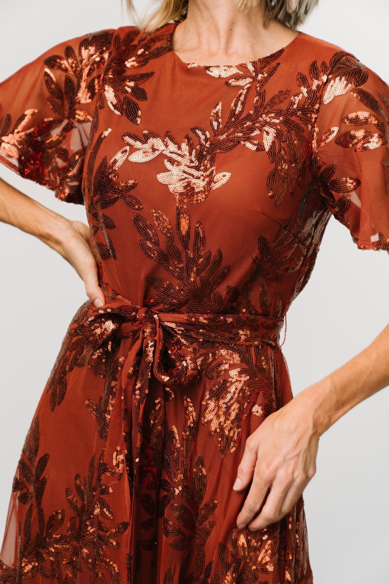 Muse Sequin Maxi Dress | Cinnamon