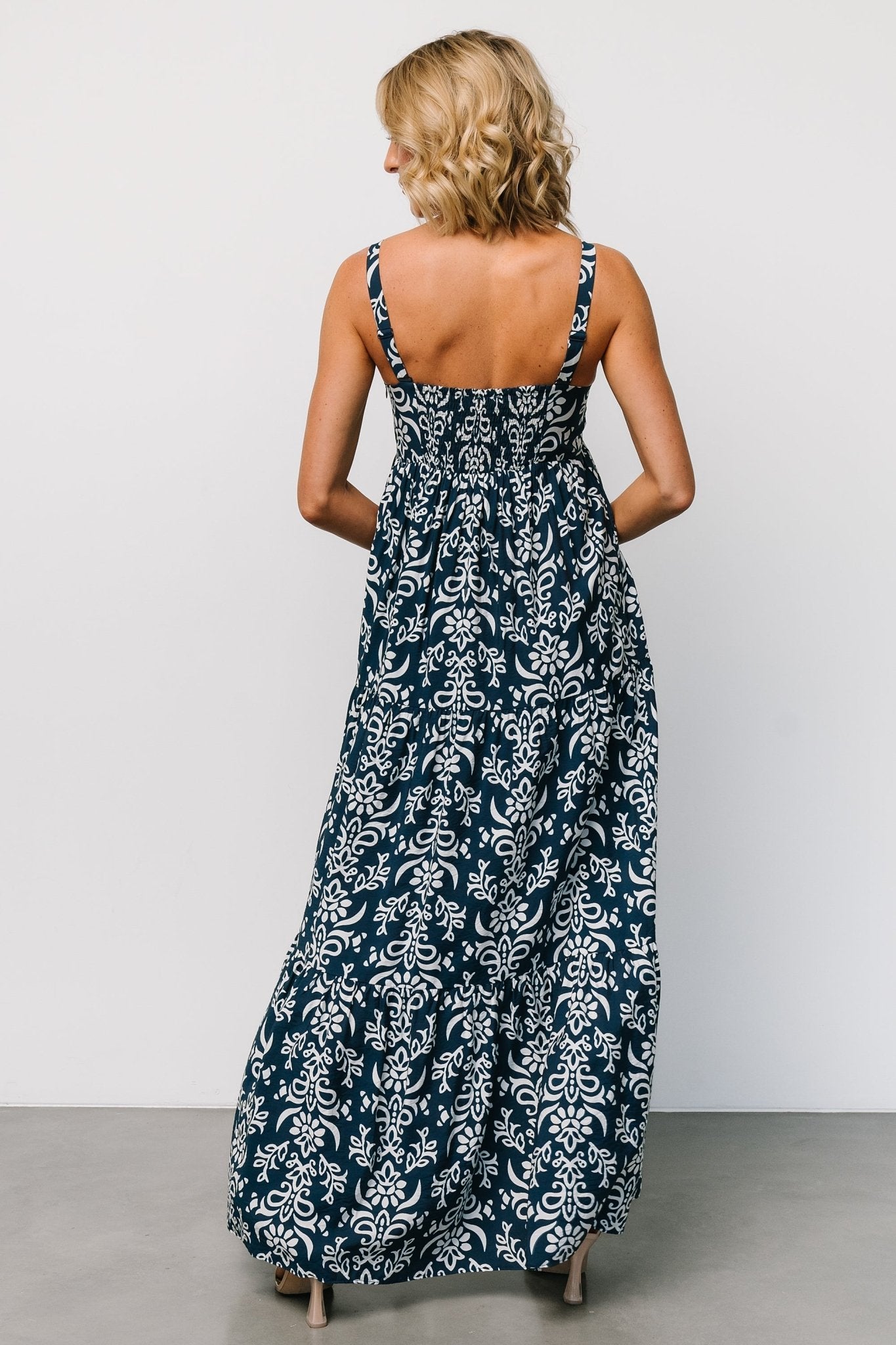 Oceanside Maxi Dress | Navy Print