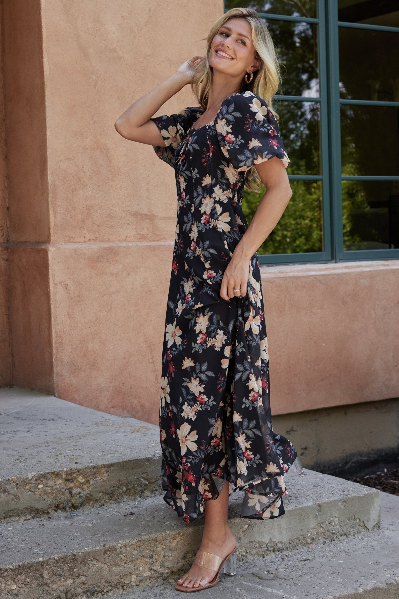 Raelynn Maxi Dress | Black Floral
