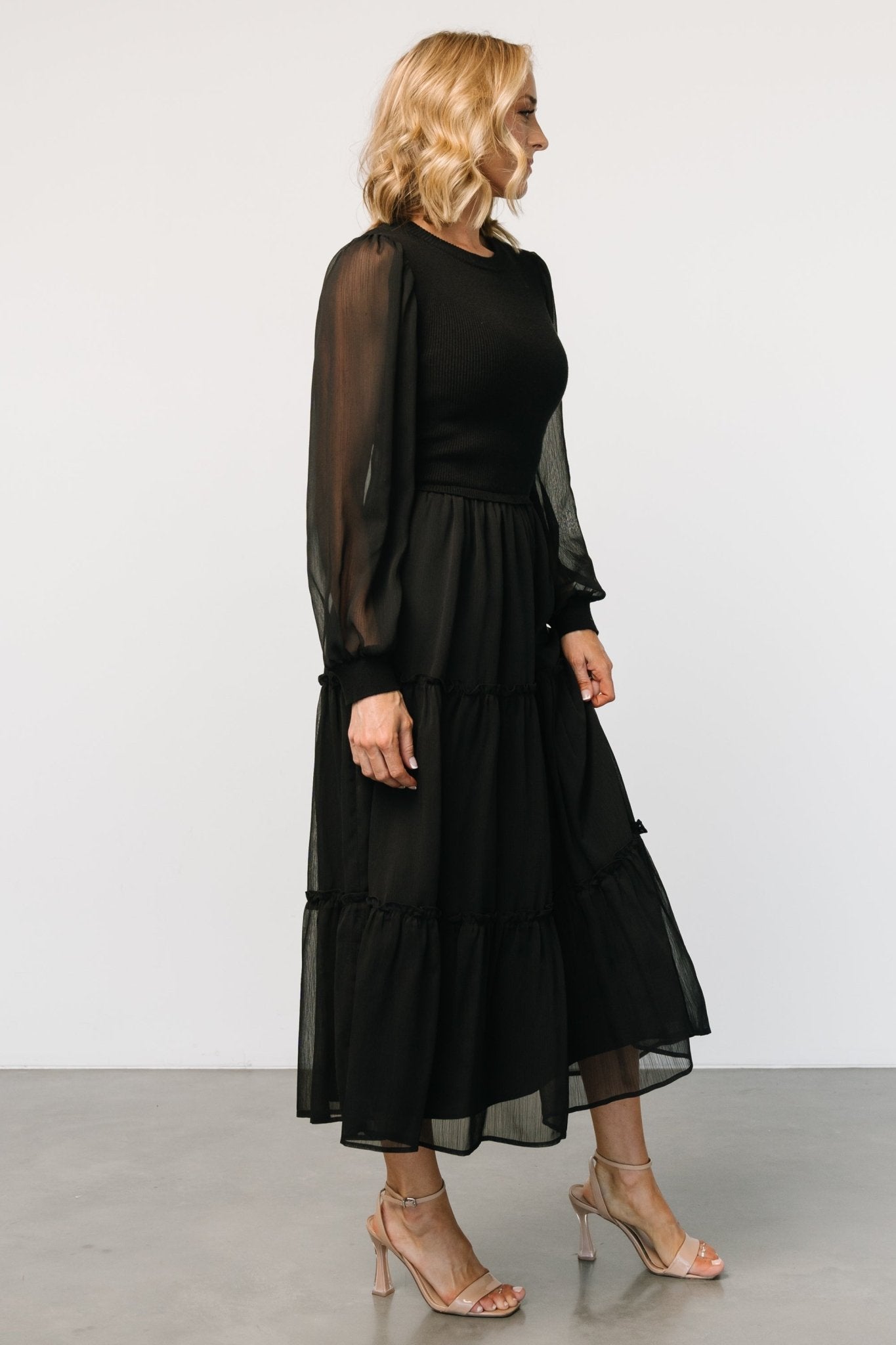 Remi Ribbed Maxi Dress | Black