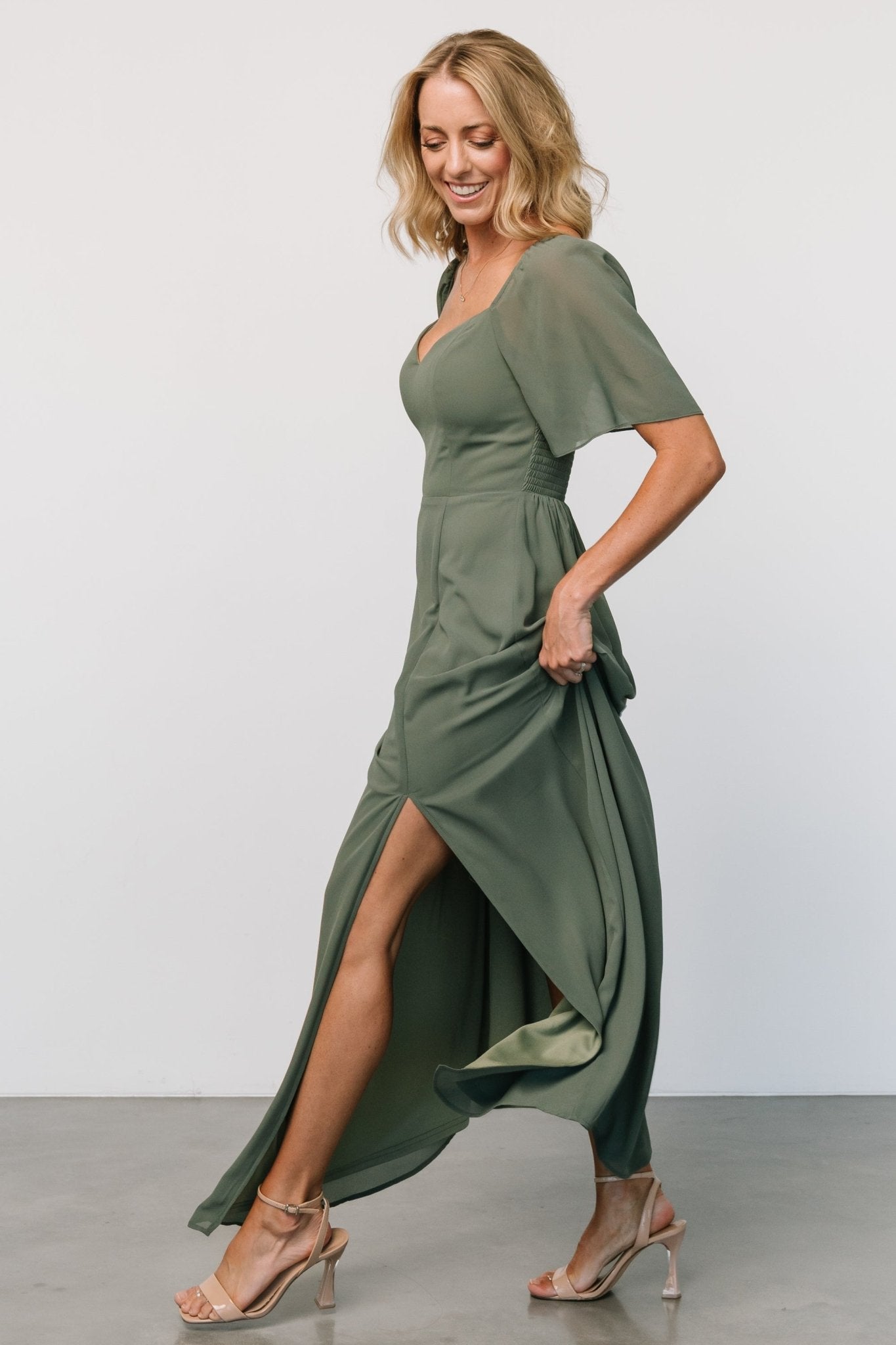 Sierra Sweetheart Maxi Dress | Dark Sage