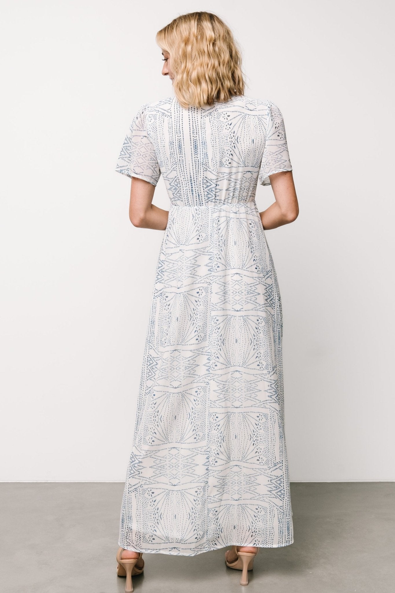 Skyla Deep V Maxi Dress | Blue Print