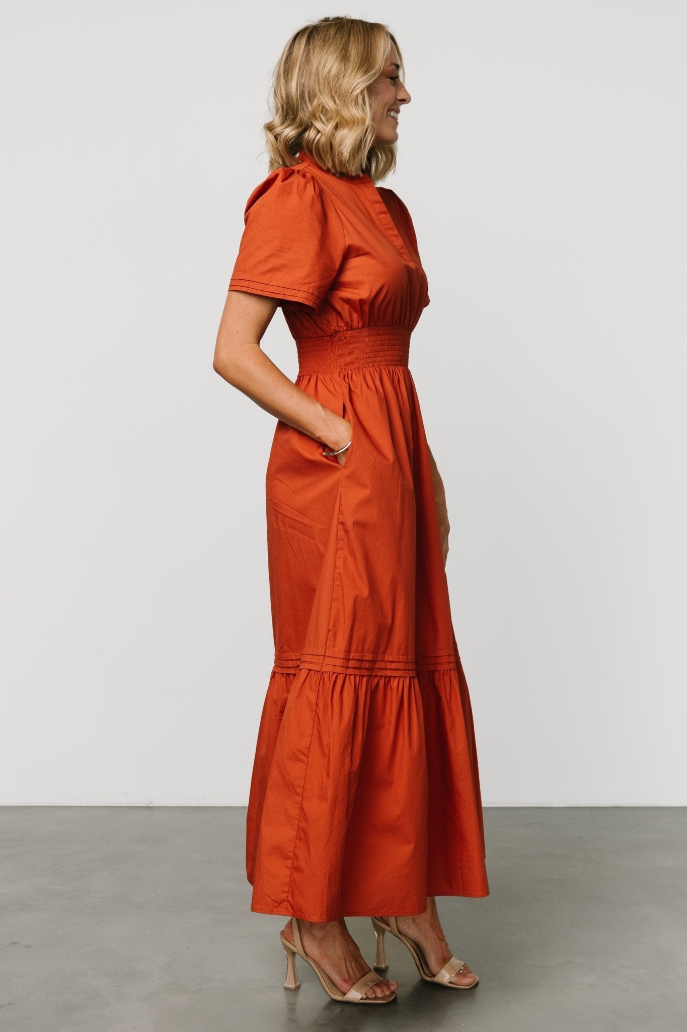 Vera Maxi Dress | Deep Rust