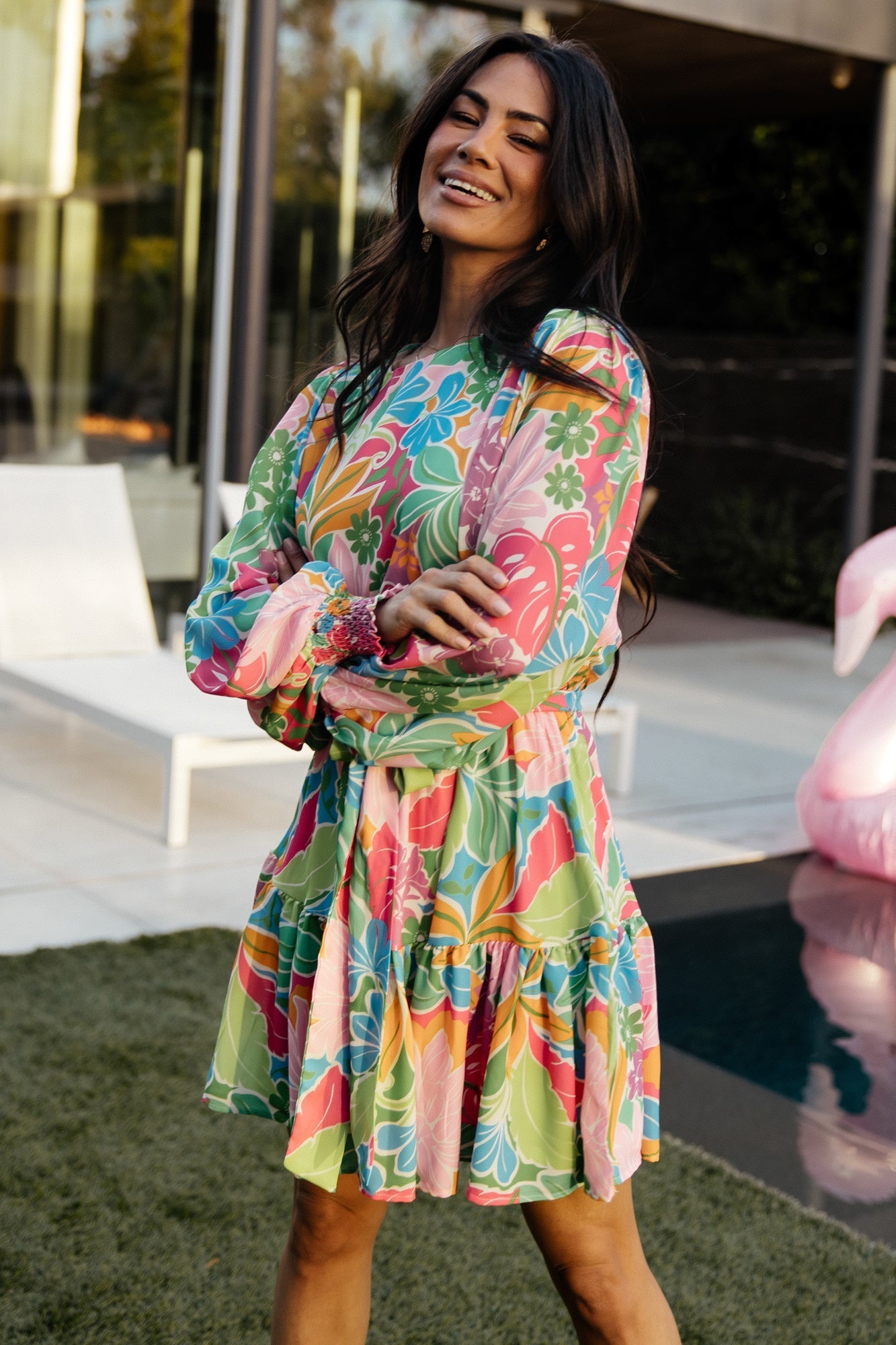 Zaniah Short Dress | Multi