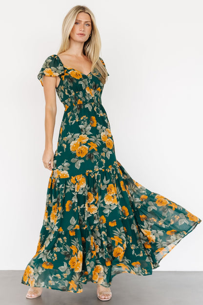 Genevive Maxi Dress | Deep Topaz Floral