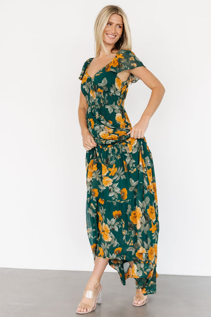 Genevive Maxi Dress | Deep Topaz Floral