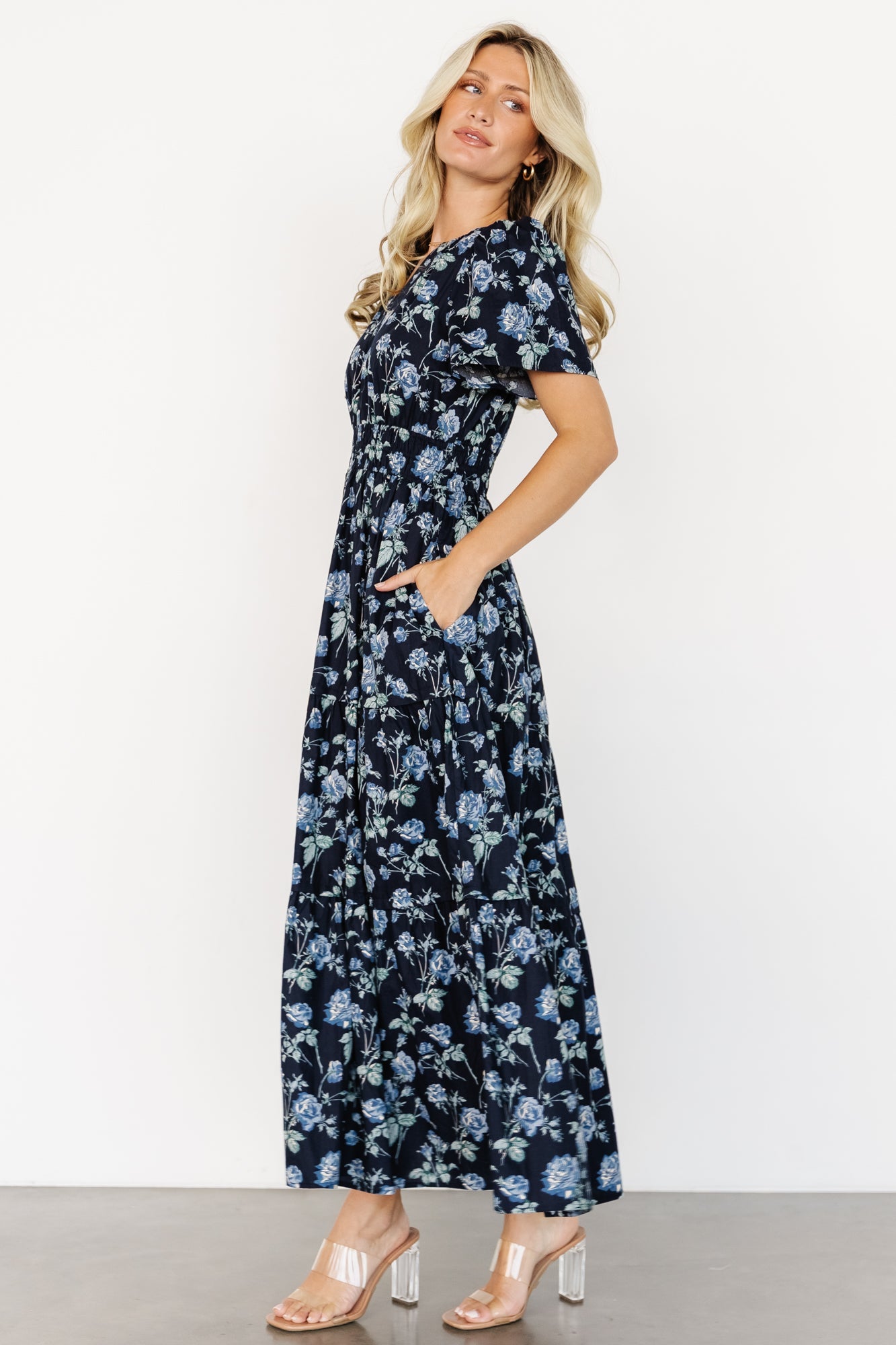 Kristin Maxi Dress | Navy Floral