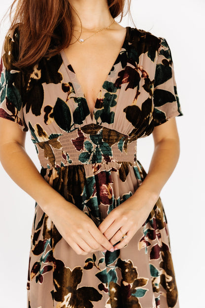 Valen Maxi Dress | Champagne Multi