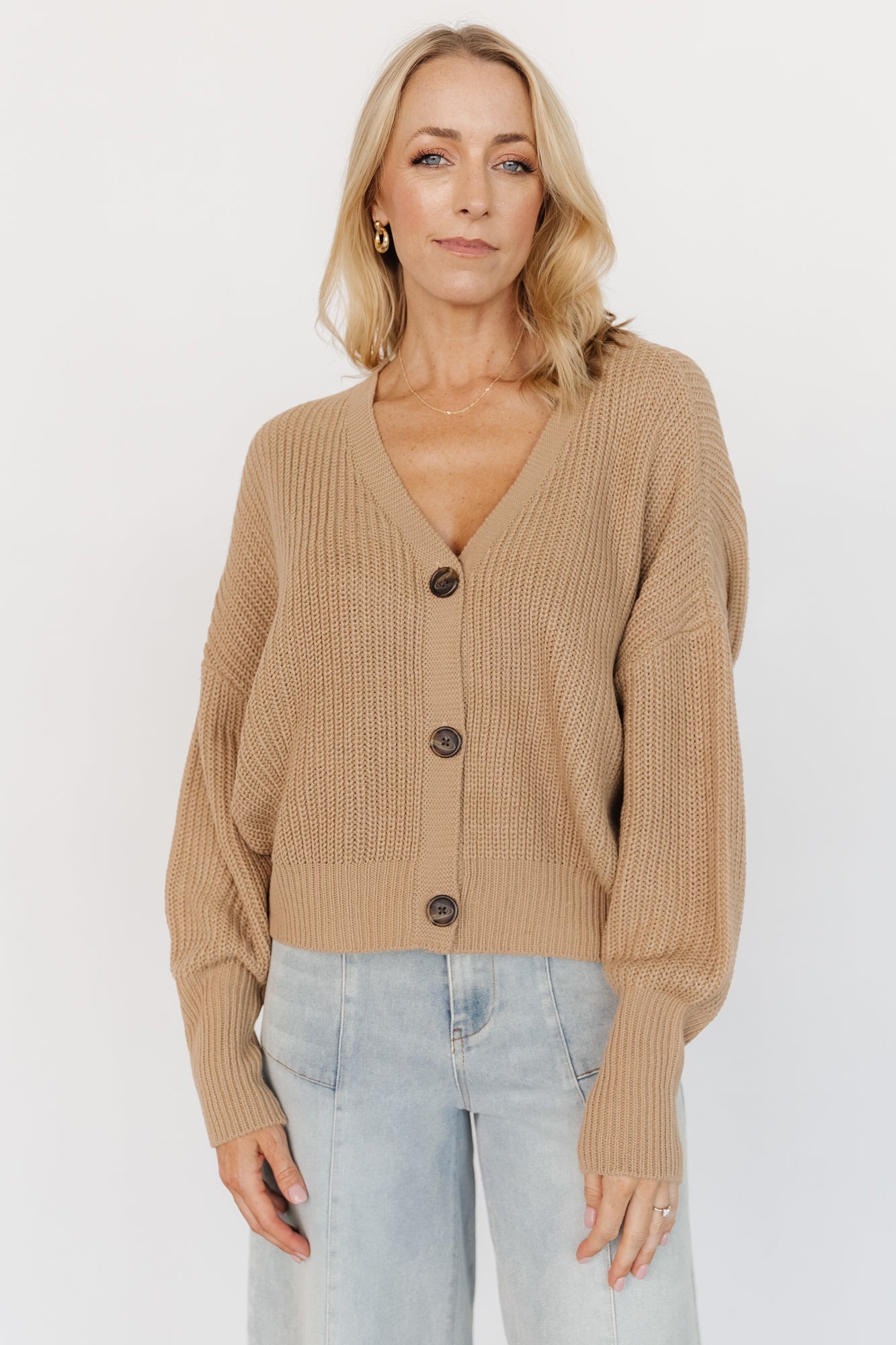 Gracie Knit Cardigan | Light Camel