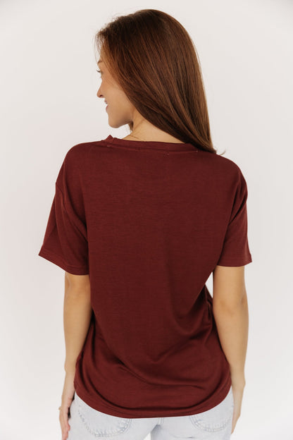 Elliot Relaxed Tee | Dark Rust