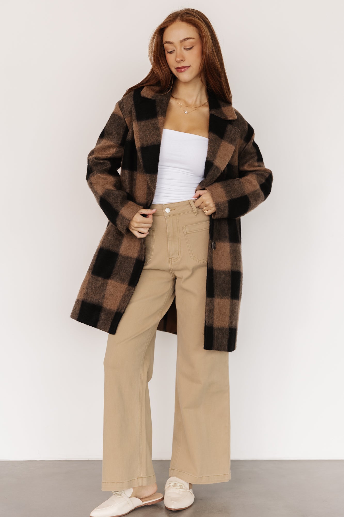 Kirsti Coat | Black + Camel