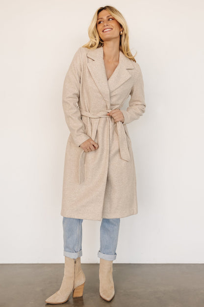 Valdez Long Coat | Oatmeal
