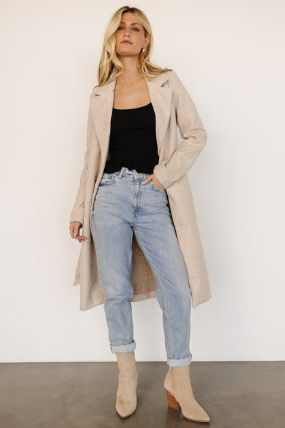 Valdez Long Coat | Oatmeal