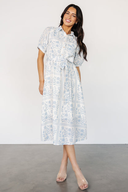 Jamila Midi Dress | Light Blue Floral