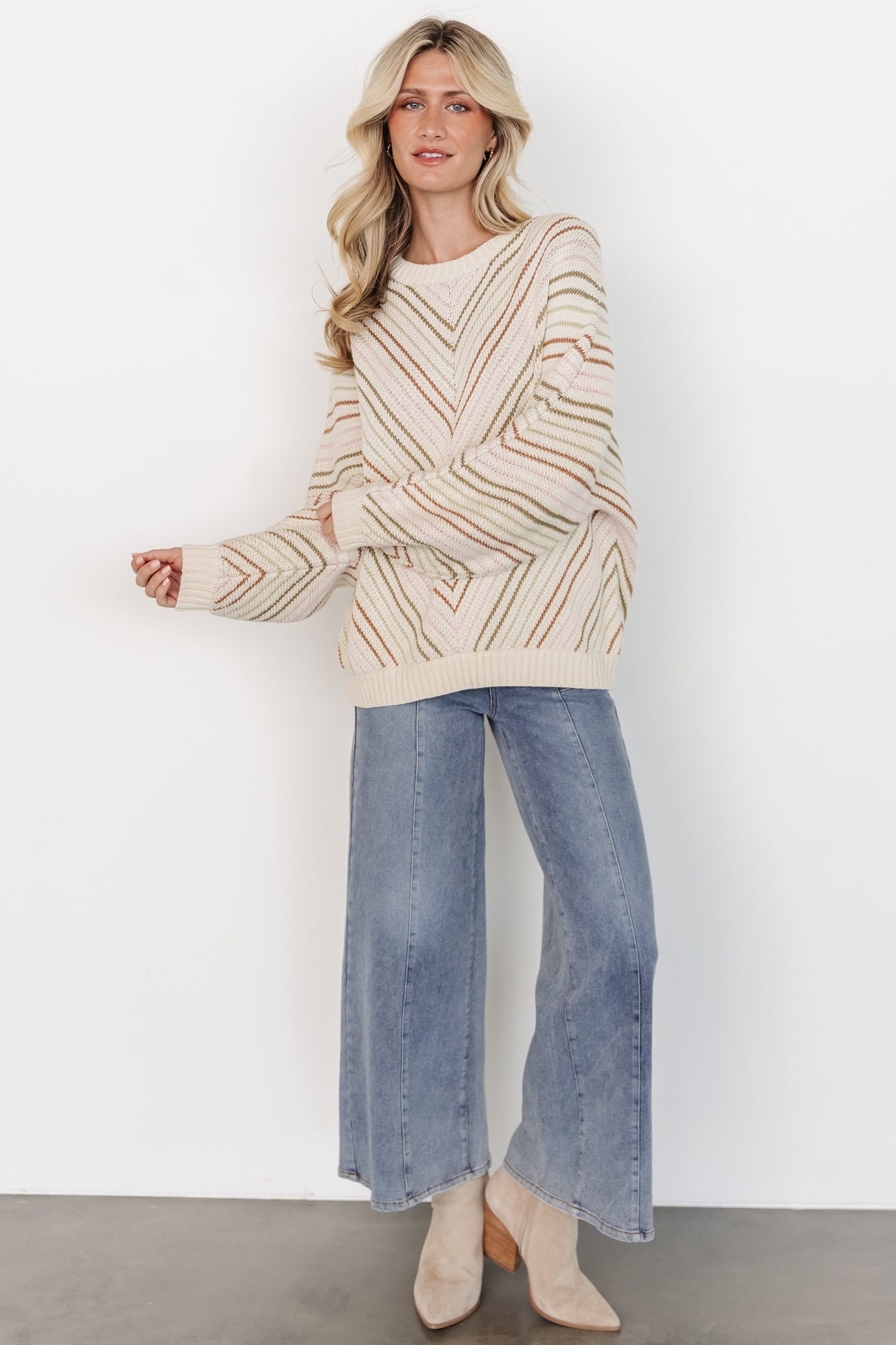 Tava Sweater | Ivory + Multi