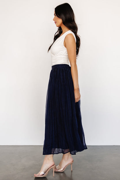 Cyra Midi Skirt | Navy