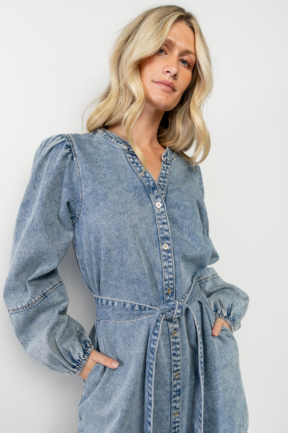 Tora Denim Dress | Light Wash