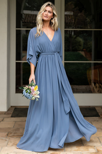 Kia Kimono Maxi Dress | Whisper Blue