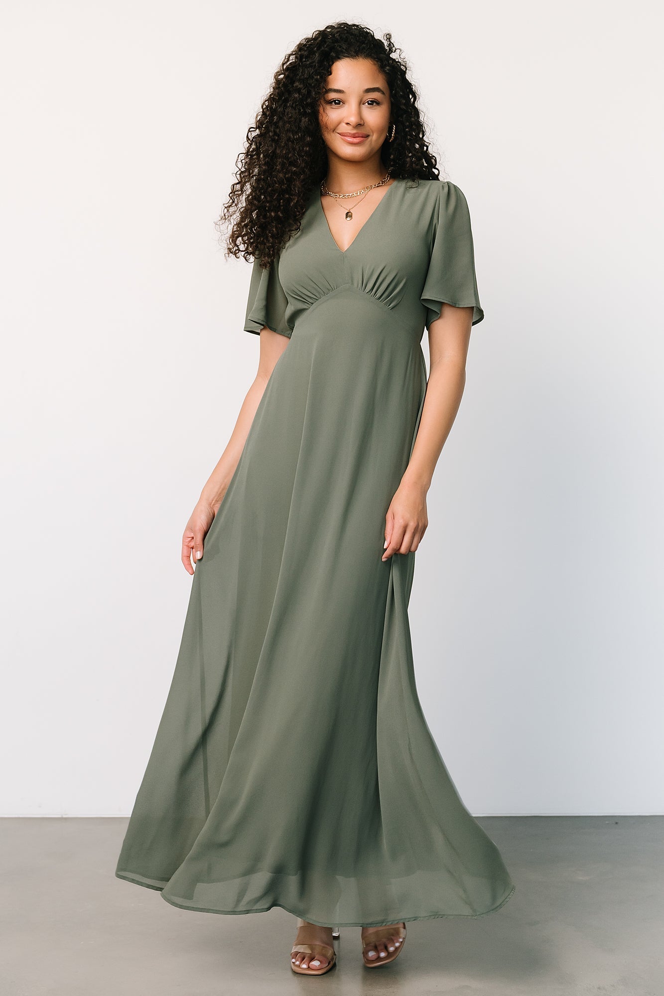Esti Maxi Dress | Dark Sage