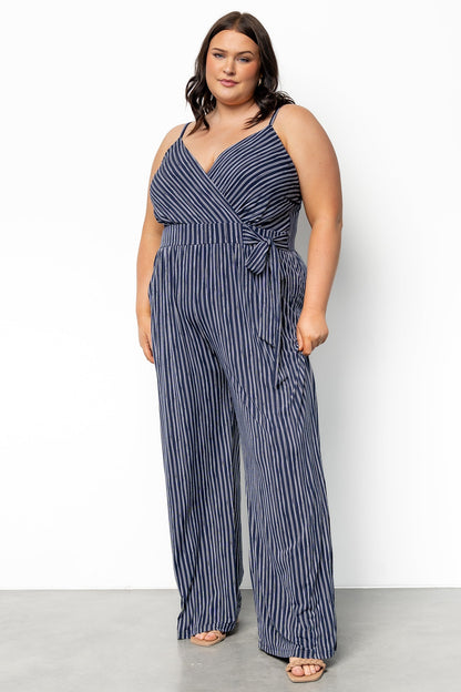 Zuri Tank Jumpsuit | Navy Stripe