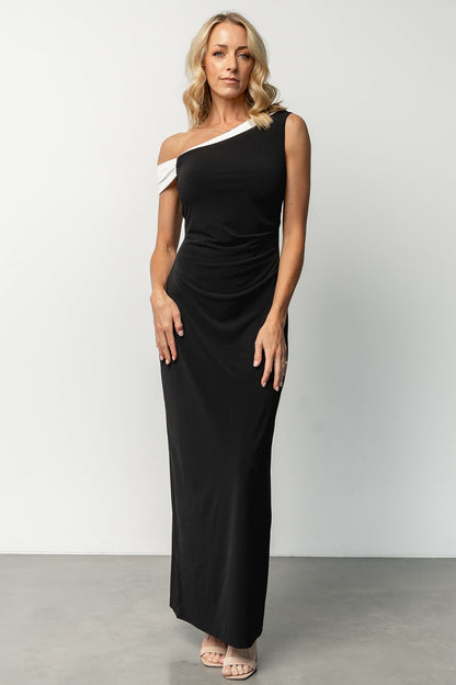 Valena Maxi Dress | Black + Ivory