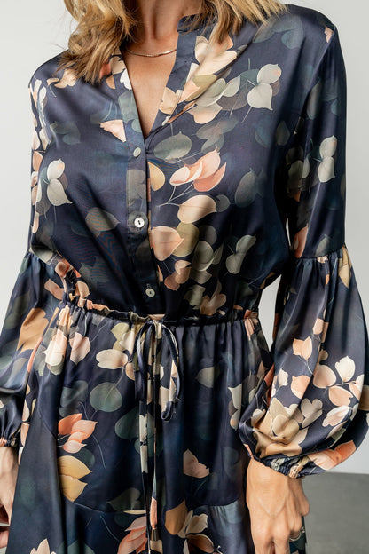 Venice Short Dress | Navy + Multi Floral