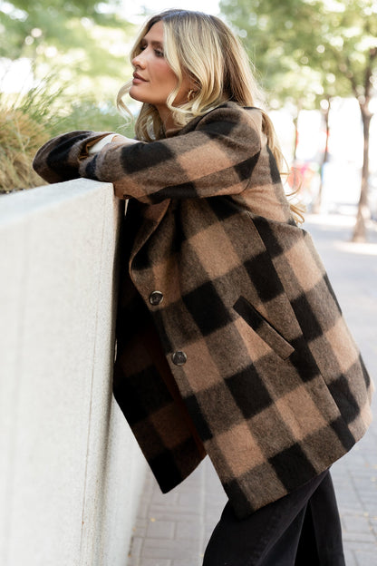 Kirsti Coat | Black + Camel